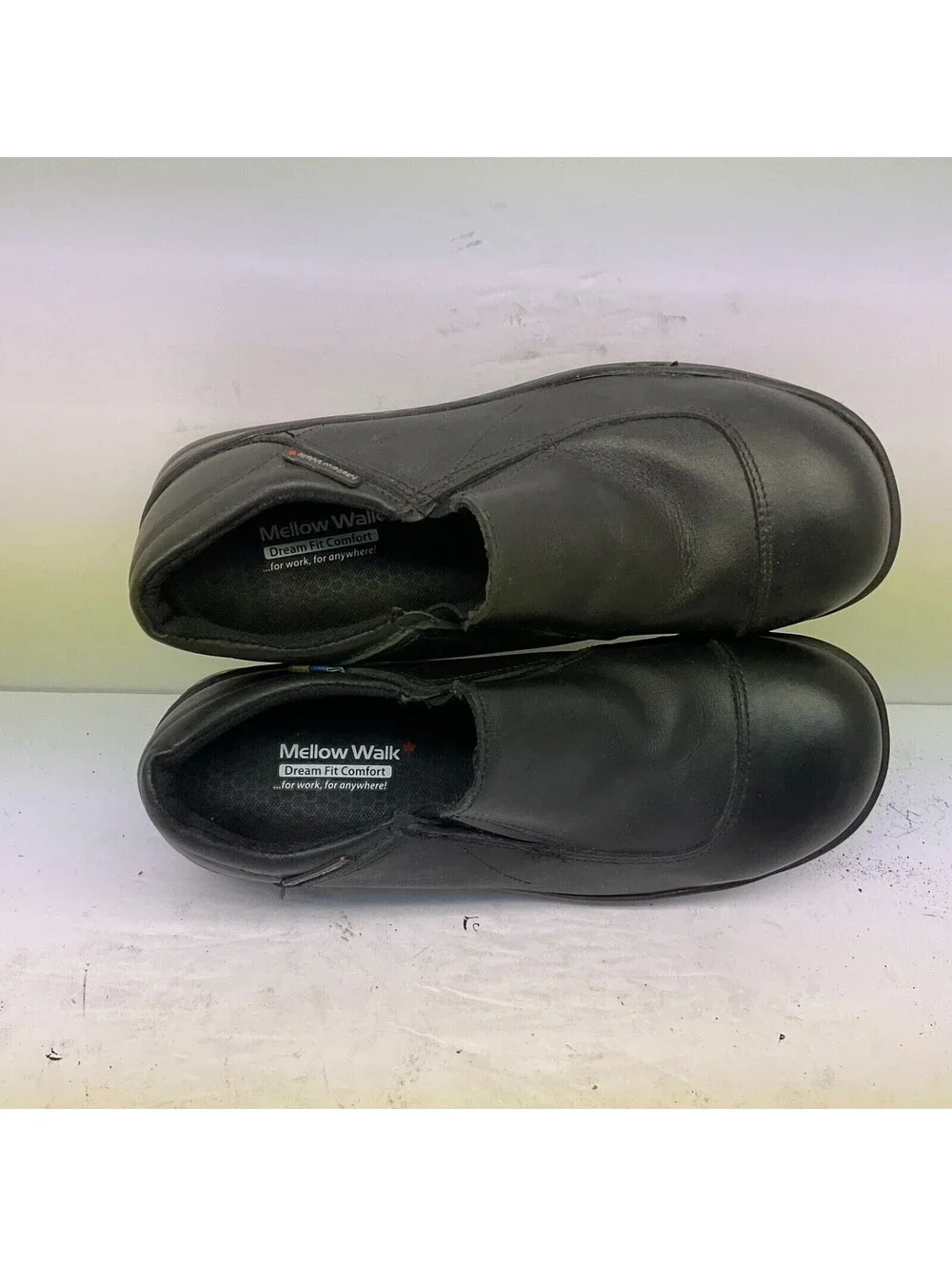 Mellow Walk Women's Jamie Steel Toe Slip-On Work Shoes 4085 Black Size 8E